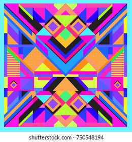 Trendy geometric elements memphis greeting cards design. Retro style texture, pattern and elements. Modern abstract design poster and cover template