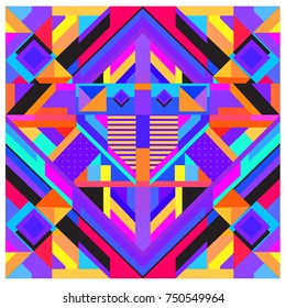 Trendy geometric elements memphis greeting cards design. Retro style texture, pattern and elements. Modern abstract design poster and cover template