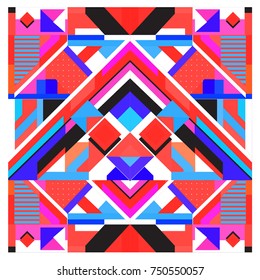 Trendy geometric elements memphis greeting cards design. Retro style texture, pattern and elements. Modern abstract design poster and cover template