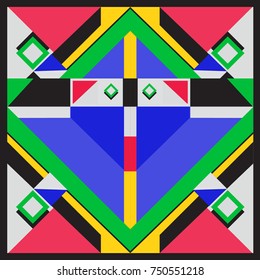 Trendy geometric elements memphis greeting cards design. Retro style texture, pattern and elements. Modern abstract design poster and cover template