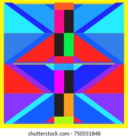 Trendy geometric elements memphis greeting cards design. Retro style texture, pattern and elements. Modern abstract design poster and cover template