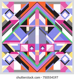 Trendy geometric elements memphis greeting cards design. Retro style texture, pattern and elements. Modern abstract design poster and cover template