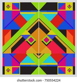 Trendy geometric elements memphis greeting cards design. Retro style texture, pattern and elements. Modern abstract design poster and cover template