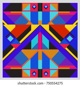 Trendy geometric elements memphis greeting cards design. Retro style texture, pattern and elements. Modern abstract design poster and cover template