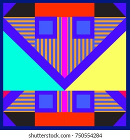 Trendy geometric elements memphis greeting cards design. Retro style texture, pattern and elements. Modern abstract design poster and cover template