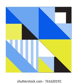 Trendy geometric elements memphis greeting cards design. Retro style texture, pattern and elements. Modern abstract design poster and cover template