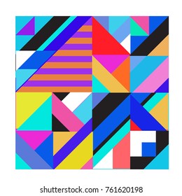 Trendy geometric elements memphis greeting cards design. Retro style texture, pattern and elements. Modern abstract design poster and cover template