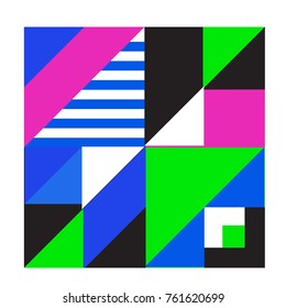 Trendy geometric elements memphis greeting cards design. Retro style texture, pattern and elements. Modern abstract design poster and cover template