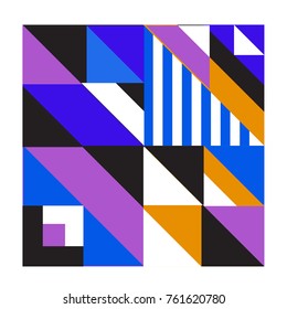 Trendy geometric elements memphis greeting cards design. Retro style texture, pattern and elements. Modern abstract design poster and cover template