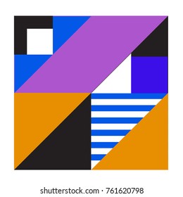 Trendy geometric elements memphis greeting cards design. Retro style texture, pattern and elements. Modern abstract design poster and cover template