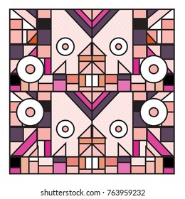 Trendy geometric elements memphis greeting cards design. Retro style texture, pattern and elements. Modern abstract design poster and cover template