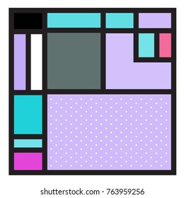 Trendy geometric elements memphis greeting cards design. Retro style texture, pattern and elements. Modern abstract design poster and cover template