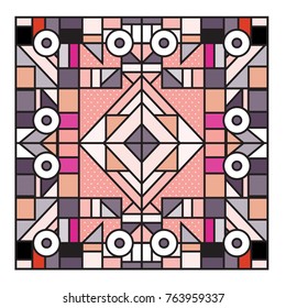 Trendy geometric elements memphis greeting cards design. Retro style texture, pattern and elements. Modern abstract design poster and cover template