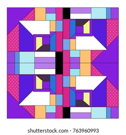 Trendy geometric elements memphis greeting cards design. Retro style texture, pattern and elements. Modern abstract design poster and cover template