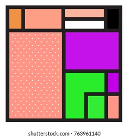 Trendy geometric elements memphis greeting cards design. Retro style texture, pattern and elements. Modern abstract design poster and cover template