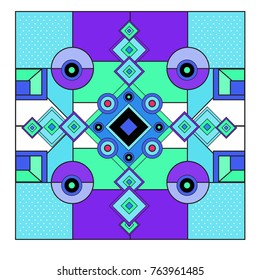 Trendy geometric elements memphis greeting cards design. Retro style texture, pattern and elements. Modern abstract design poster and cover template