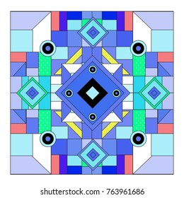 Trendy geometric elements memphis greeting cards design. Retro style texture, pattern and elements. Modern abstract design poster and cover template