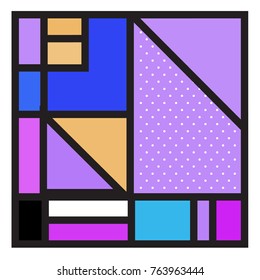 Trendy geometric elements memphis greeting cards design. Retro style texture, pattern and elements. Modern abstract design poster and cover template
