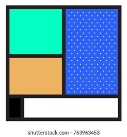 Trendy geometric elements memphis greeting cards design. Retro style texture, pattern and elements. Modern abstract design poster and cover template