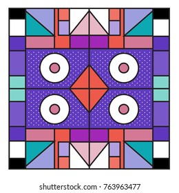 Trendy geometric elements memphis greeting cards design. Retro style texture, pattern and elements. Modern abstract design poster and cover template