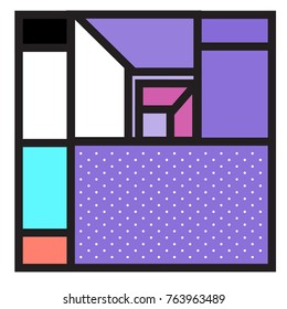 Trendy geometric elements memphis greeting cards design. Retro style texture, pattern and elements. Modern abstract design poster and cover template