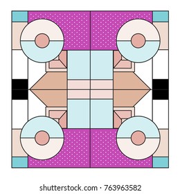 Trendy geometric elements memphis greeting cards design. Retro style texture, pattern and elements. Modern abstract design poster and cover template