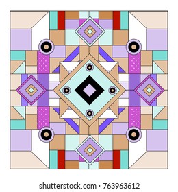 Trendy geometric elements memphis greeting cards design. Retro style texture, pattern and elements. Modern abstract design poster and cover template