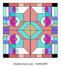 Trendy geometric elements memphis greeting cards design. Retro style texture, pattern and elements. Modern abstract design poster and cover template