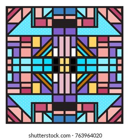 Trendy geometric elements memphis greeting cards design. Retro style texture, pattern and elements. Modern abstract design poster and cover template