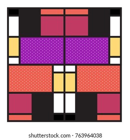 Trendy geometric elements memphis greeting cards design. Retro style texture, pattern and elements. Modern abstract design poster and cover template