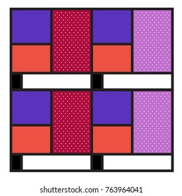Trendy geometric elements memphis greeting cards design. Retro style texture, pattern and elements. Modern abstract design poster and cover template