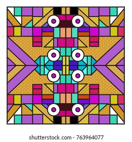 Trendy geometric elements memphis greeting cards design. Retro style texture, pattern and elements. Modern abstract design poster and cover template