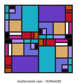 Trendy geometric elements memphis greeting cards design. Retro style texture, pattern and elements. Modern abstract design poster and cover template