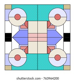 Trendy geometric elements memphis greeting cards design. Retro style texture, pattern and elements. Modern abstract design poster and cover template