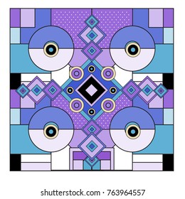 Trendy geometric elements memphis greeting cards design. Retro style texture, pattern and elements. Modern abstract design poster and cover template