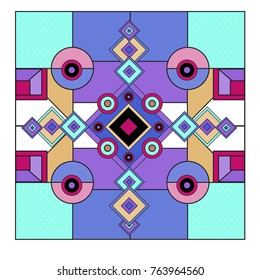 Trendy geometric elements memphis greeting cards design. Retro style texture, pattern and elements. Modern abstract design poster and cover template