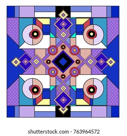 Trendy geometric elements memphis greeting cards design. Retro style texture, pattern and elements. Modern abstract design poster and cover template