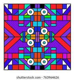 Trendy geometric elements memphis greeting cards design. Retro style texture, pattern and elements. Modern abstract design poster and cover template