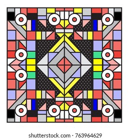 Trendy geometric elements memphis greeting cards design. Retro style texture, pattern and elements. Modern abstract design poster and cover template