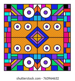 Trendy geometric elements memphis greeting cards design. Retro style texture, pattern and elements. Modern abstract design poster and cover template