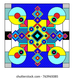 Trendy geometric elements memphis greeting cards design. Retro style texture, pattern and elements. Modern abstract design poster and cover template