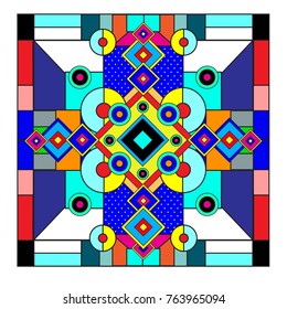 Trendy geometric elements memphis greeting cards design. Retro style texture, pattern and elements. Modern abstract design poster and cover template