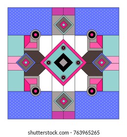 Trendy geometric elements memphis greeting cards design. Retro style texture, pattern and elements. Modern abstract design poster and cover template