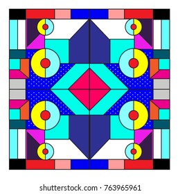Trendy geometric elements memphis greeting cards design. Retro style texture, pattern and elements. Modern abstract design poster and cover template