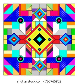 Trendy geometric elements memphis greeting cards design. Retro style texture, pattern and elements. Modern abstract design poster and cover template