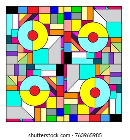 Trendy geometric elements memphis greeting cards design. Retro style texture, pattern and elements. Modern abstract design poster and cover template