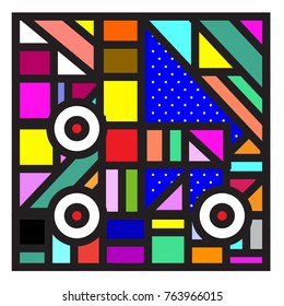 Trendy geometric elements memphis greeting cards design. Retro style texture, pattern and elements. Modern abstract design poster and cover template