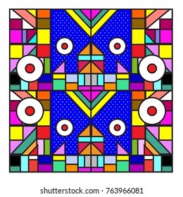 Trendy geometric elements memphis greeting cards design. Retro style texture, pattern and elements. Modern abstract design poster and cover template