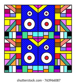 Trendy geometric elements memphis greeting cards design. Retro style texture, pattern and elements. Modern abstract design poster and cover template