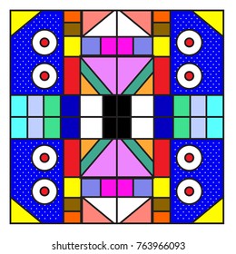 Trendy geometric elements memphis greeting cards design. Retro style texture, pattern and elements. Modern abstract design poster and cover template